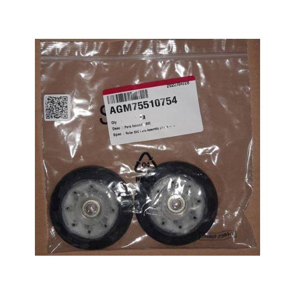 Kit 2 Ruote Rullo Asciugatrice LG AGM75510719 4581EL3001J
