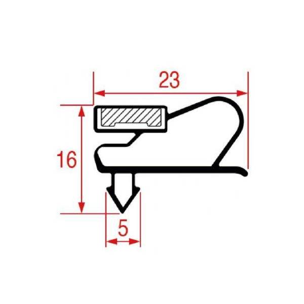 Guarnizione Porta Armadio Frigo Ad Incastro 1525X720 Cold Master 5031363