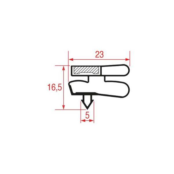 Guarnizione Porta Frigo Ad Incastro1686x722 mm Frigo Iarp 5137363