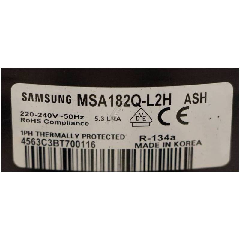 Compressore 8.19CC,220-240V Frigo Daewoo Samsung MSA182QL2H/ASH