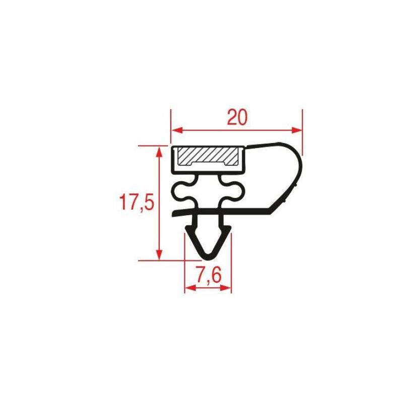 Guarnizione Ad Incastro Porta Frigo 1390X595MM