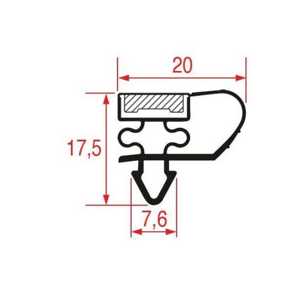Guarnizione Ad Incastro Porta Frigo 1390X595MM