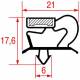 Guarnizione Porta Frigo Ad Incastro Zanussi 3186928