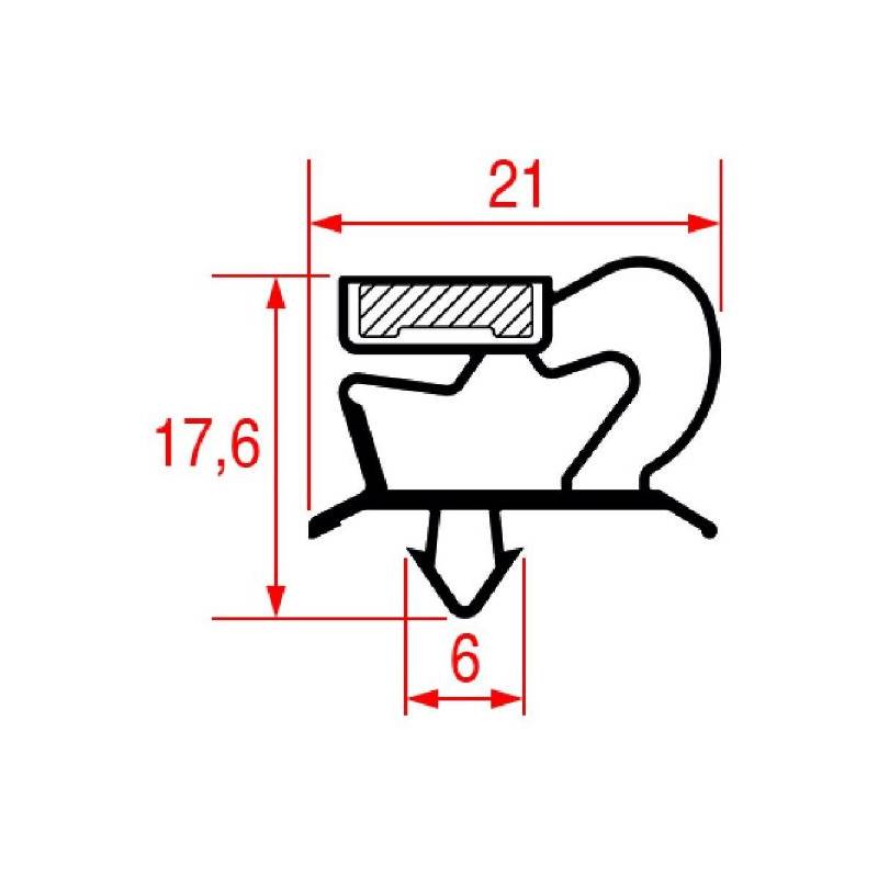 Guarnizione Porta Frigo Ad Incastro Zanussi 3186928