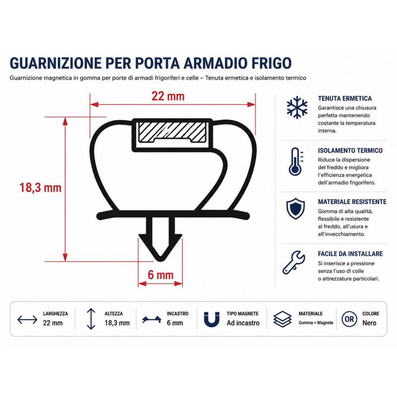 Guarnizione Porta Frigo Ad Incastro 1500X665 Frigo 70003855