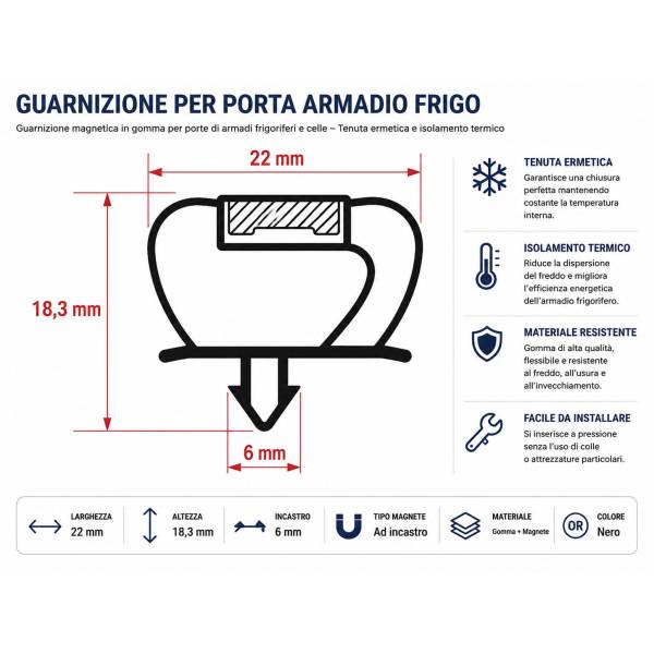 Guarnizione Porta Frigo Ad Incastro 1500X665 Frigo 70003855
