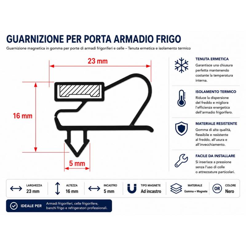Guarnizione Porta Frigo Ad Incastro 1713X558 Frigo Iarp 3186719