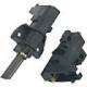 Spazzole Motore 13,5X4,9X34 mm Faston 4,8mm Whirlpool 481236248004