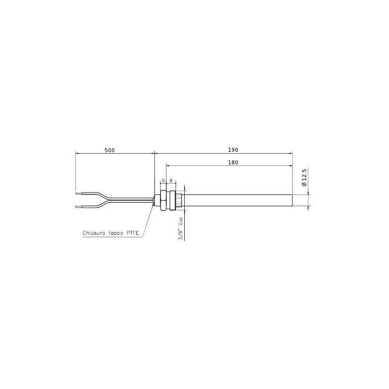 Candeletta Resistenza Accenzione 350W Stufa a Pellet 14701011