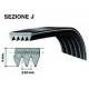 Cinghia EL1036 J4 Dentata Lavatrice SILTAL 36529900