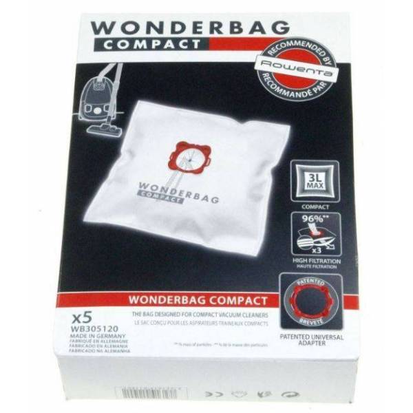 Sacchetto Microfibra WB305120 Aspirapolvere Moulinex, Rowenta, Tefal, Krups, Lagostina Wb305120 