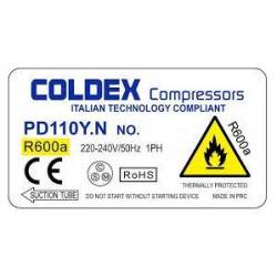 Compressore Coldex R600a - 1/5 183W