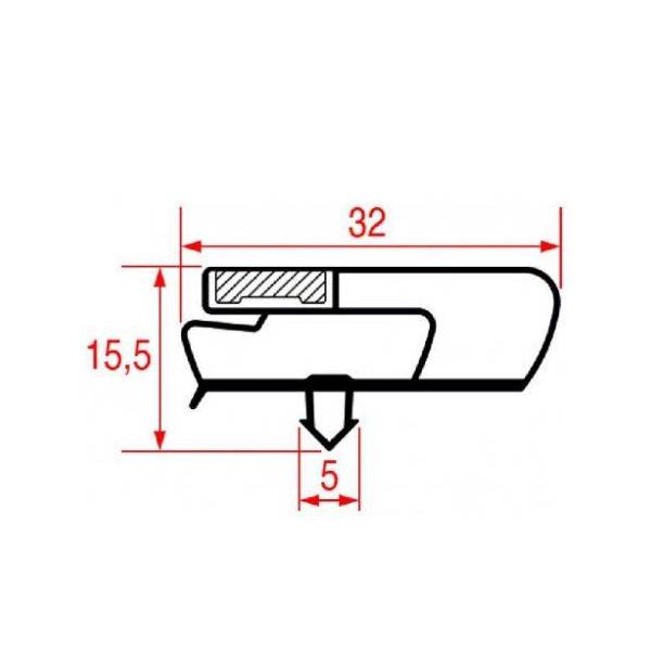 Guarnizione Ad Incastro 580X385MM 3186659