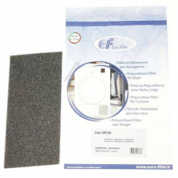 Filtro Espanso Asciugatrice 220x110 MM Whirlpool 481010354757