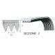 Cinghia Lavatrice Ariston 1100J5 TEM POLY-V C00064397