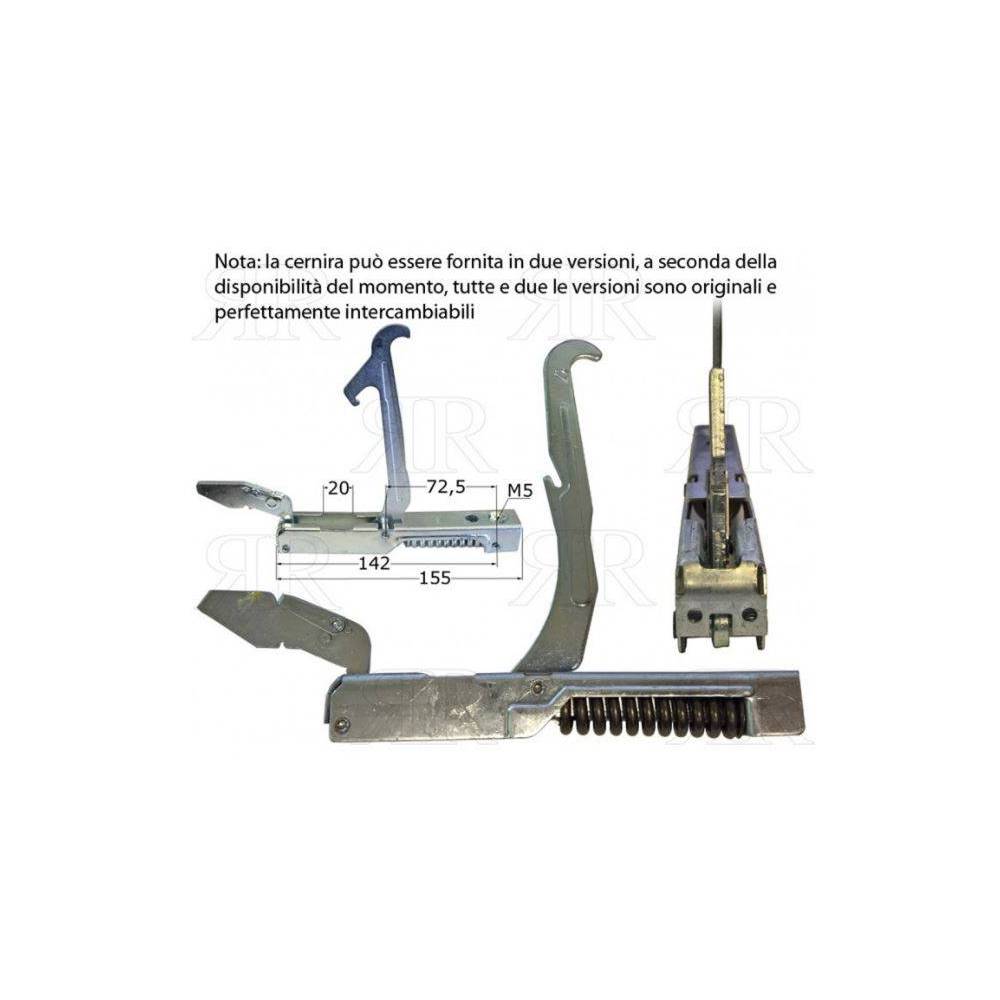 Kit 2 Cerniere + 2 Portarollini Forno Per Lofra CF3202