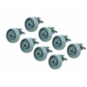 kit 8 Ruote Cesto Superiore Lavastoviglie Whirlpool 481252888112