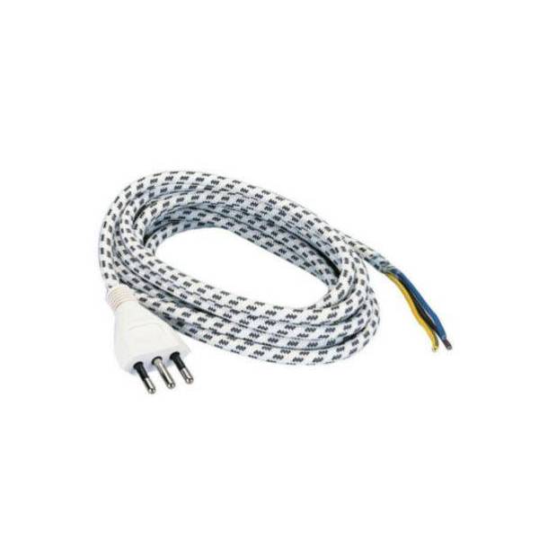 Cavo Elettrico Telato 2,80 Mt. Con Spina Per Ferri Da Stiro