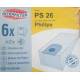 Sacchetti Aspirapolvere 6PZ Philips 000025-K